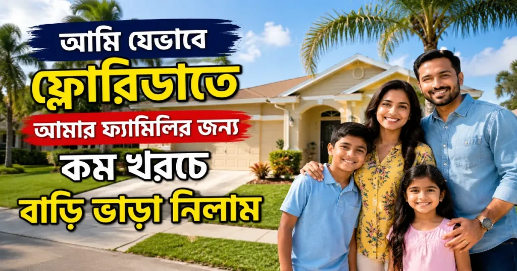 আমি যেভাবে ফ্লোরিডাতে আমার ফ্যামিলির জন্য কম খরচে বাড়ি ভাড়া নিলাম