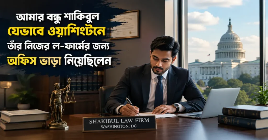 আমার বন্ধু শাকিবুল যেভাবে ওয়াশিংটনে তাঁর নিজের ল-ফার্মের জন্য অফিস ভাড়া নিয়েছিলেন