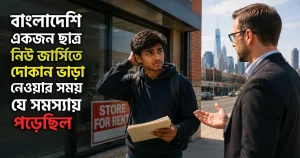 বাংলাদেশি একজন ছাত্র নিউ জার্সিতে দোকান ভাড়া নেওয়ার সময় যে সমস্যায় পড়েছিল